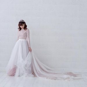 Like New Custom Made Wedding Dress Skirt